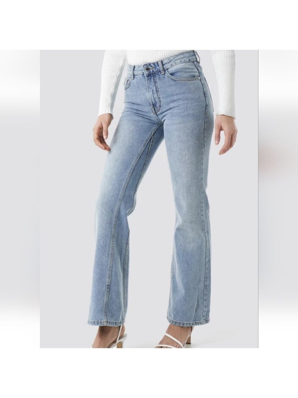 MNG Denim Iconics Wide Leg Jeans, Size 10